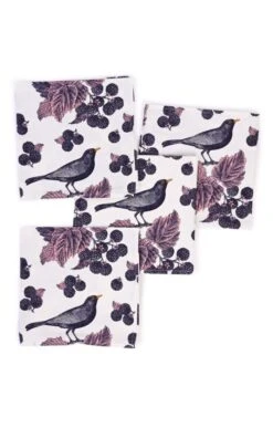 Set Of Four Country Napkins -Home Furnishings Shop CF01900BBIRDBRAMBLE 2