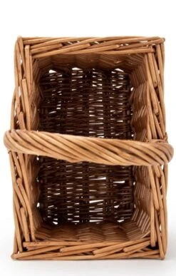 Wicker Basket Wine Carrier -Home Furnishings Shop CF15341WILLOW2BOTTLE 3