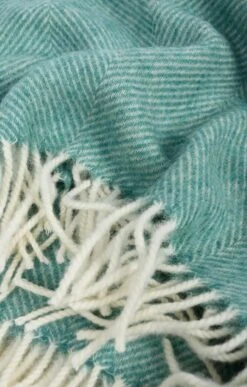 Herringbone Throw -Home Furnishings Shop CH20164AQUA 1