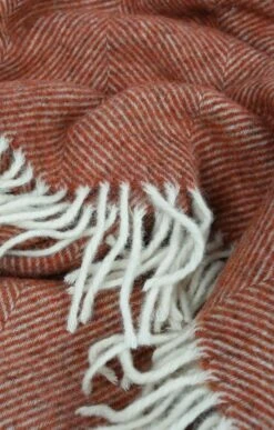 Herringbone Throw -Home Furnishings Shop CH20164BRICK 1
