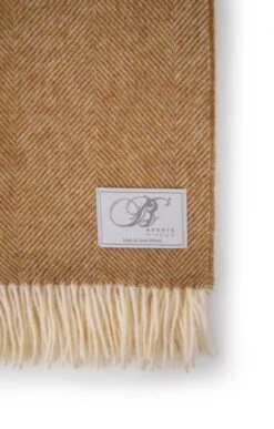 Herringbone Throw -Home Furnishings Shop CH20164OCHREHB 1