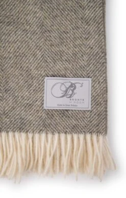Herringbone Throw -Home Furnishings Shop CH20164VINTGREY 1 1