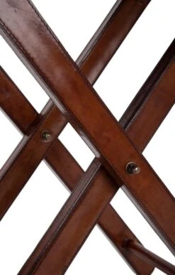 Leather Butler Tray With Stand -Home Furnishings Shop CI15133TANLEATHER 2