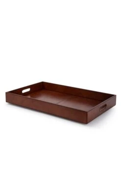 Leather Butler Tray With Stand -Home Furnishings Shop CI15133TANLEATHER 3