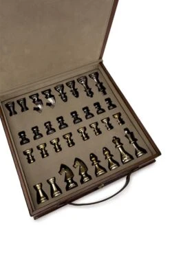 Leather Chess Set -Home Furnishings Shop CI15148CONKERLTHR 2