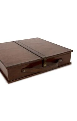 Leather Chess Set -Home Furnishings Shop CI15148CONKERLTHR 3