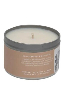 Isle Of Skye Candles Candle Tin -Home Furnishings Shop CS15032SNDLWDPATCHOULI 1