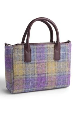 Brora Small Tote -Home Furnishings Shop CT15018LILACCHECK 1 1