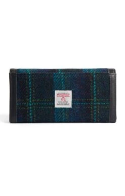 Bute Harris Tweed Flapover Purse -Home Furnishings Shop CT15035NAVYBOTTLETARTAN 1