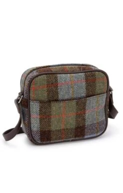 Harris Tweed Almond Square Mini Bag -Home Furnishings Shop CT15095RBLUECHECK 2 1