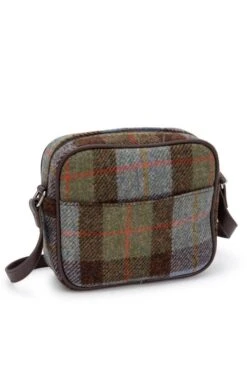 Harris Tweed Almond Square Mini Bag -Home Furnishings Shop CT15095RBLUECHECK 2