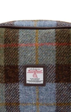 Harris Tweed Almond Square Mini Bag -Home Furnishings Shop CT15095RBLUECHECK 4 1