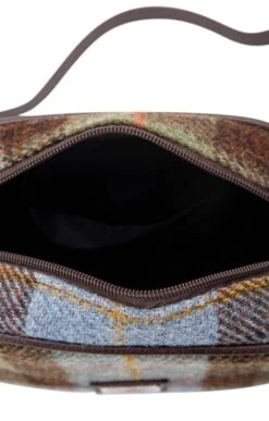 Harris Tweed Almond Square Mini Bag -Home Furnishings Shop CT15095RBLUECHECK 5 1