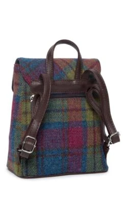 Harris Tweed Tummel Mini Backpack -Home Furnishings Shop CT15096GCRASPBLUEGREEN 1