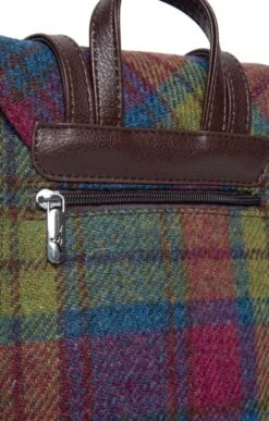 Harris Tweed Tummel Mini Backpack -Home Furnishings Shop CT15096GCRASPBLUEGREEN 2