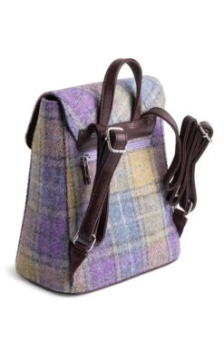 Harris Tweed Tummel Mini Backpack -Home Furnishings Shop CT15096LILACCHECK 1