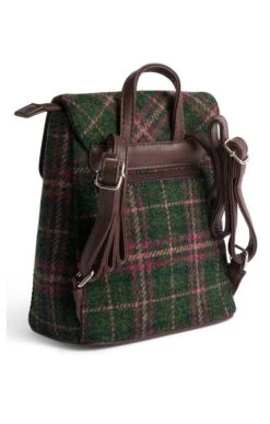 Harris Tweed Tummel Mini Backpack -Home Furnishings Shop CT15096XDKGREEN 1