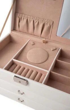 Rectangular Two Drawer Jewellery Box -Home Furnishings Shop CY03056IVORYLOREN 2