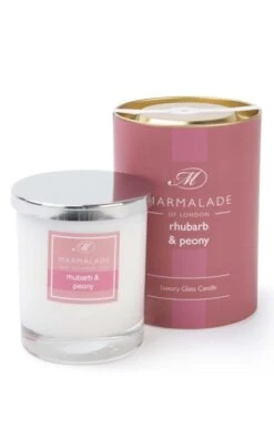 Marmalade Of London Boxed Candle -Home Furnishings Shop CY15222RHUBARBPEONY 1 1