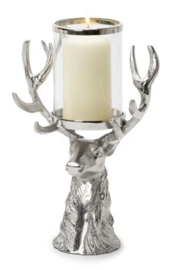 Stag Head Hurricane Lantern