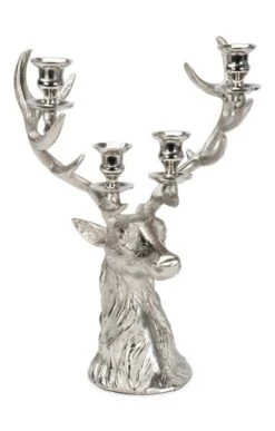 Stag Head Four Candle Holder