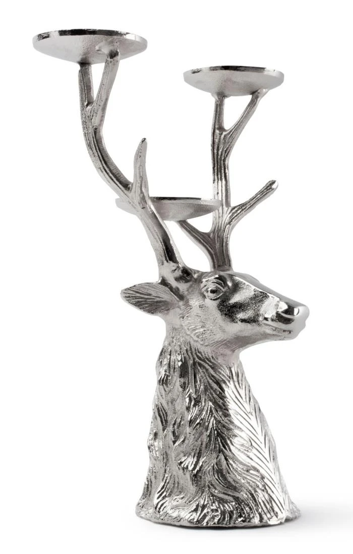 Three Prong Stag Candle Holder 2 Three Prong Stag Candle Holder - Image 2