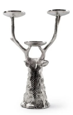 Three Prong Stag Candle Holder 9 Three Prong Stag Candle Holder -Home Furnishings Shop CY19014SMLSTAGHEAD 3