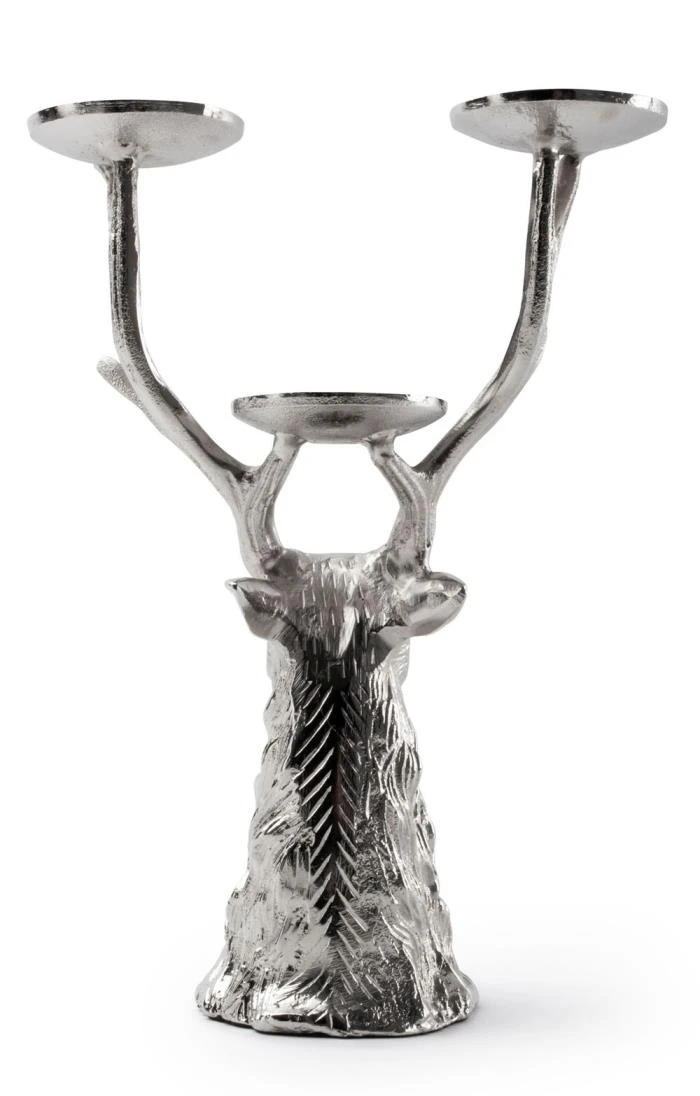 Three Prong Stag Candle Holder 4 Three Prong Stag Candle Holder - Image 4