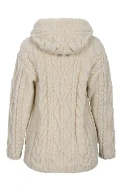 Ladies Aran Hoodie -Home Furnishings Shop GW01267CREAM 3