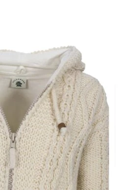 Ladies Aran Hoodie -Home Furnishings Shop GW01267CREAM 4