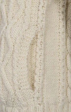 Ladies Aran Hoodie -Home Furnishings Shop GW01267CREAM 5