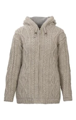 Ladies Aran Hoodie -Home Furnishings Shop GW01267OATMEAL 1