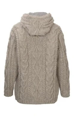 Ladies Aran Hoodie -Home Furnishings Shop GW01267OATMEAL 2
