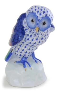 Herend Small Blue Owl