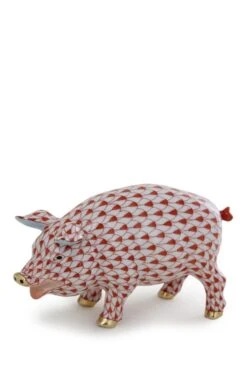 Herend Red Open Mouth Pig
