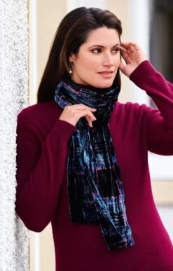 Silk Tartan Velvet Scarf