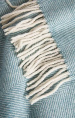 Herringbone Wool Rug -Home Furnishings Shop TJ00109SKYBLUE 1