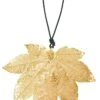 Ladies Full Moon Maple Pendant Gold