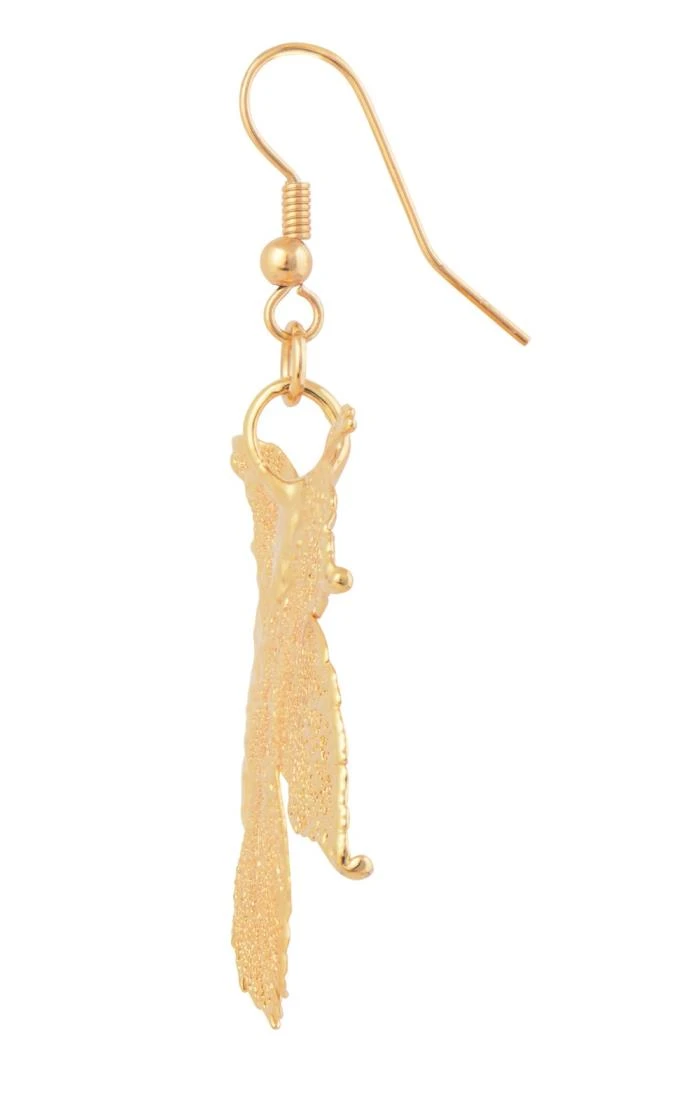 Ladies Full Moon Maple Earrings Gold 2 Ladies Full Moon Maple Earrings Gold - Image 2