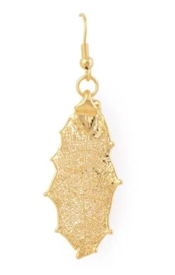 Ladies Holly Earrings Gold