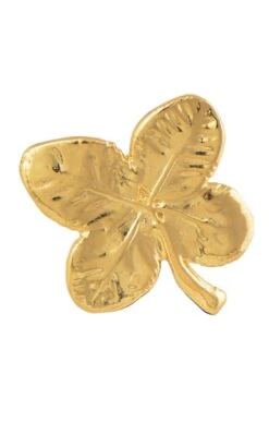 Ladies Four Leaf Clover Earrings Gold